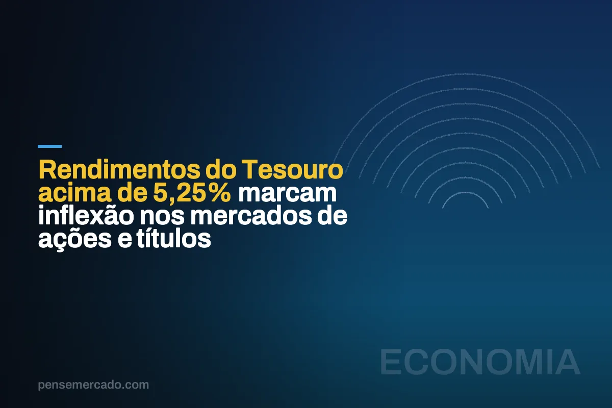 Rendimentos do Tesouro acima de 5,25% marcam inflexão nos mercados de ações e títulos