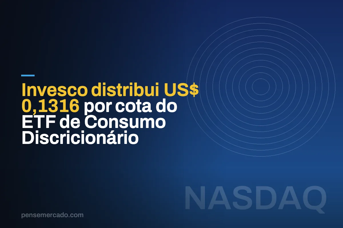 Invesco distribui US$ 0,1316 por cota do ETF de Consumo Discricionário