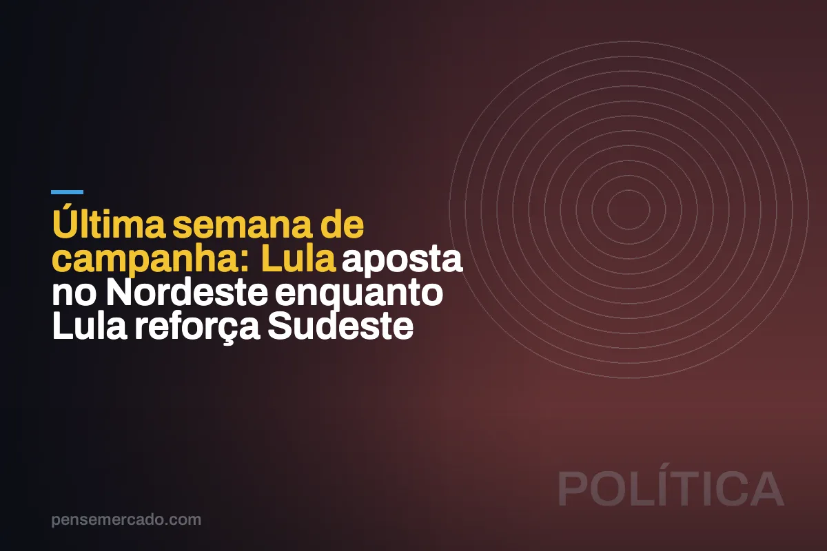 Última semana de campanha: Lula aposta no Nordeste enquanto Lula reforça Sudeste
