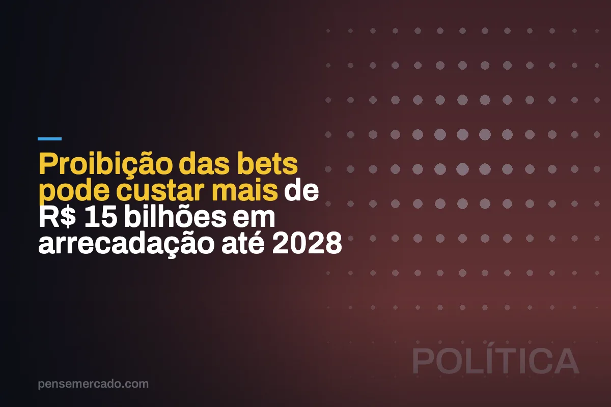 Proibição das bets pode custar mais de R$ 15 bilhões em arrecadação até 2028