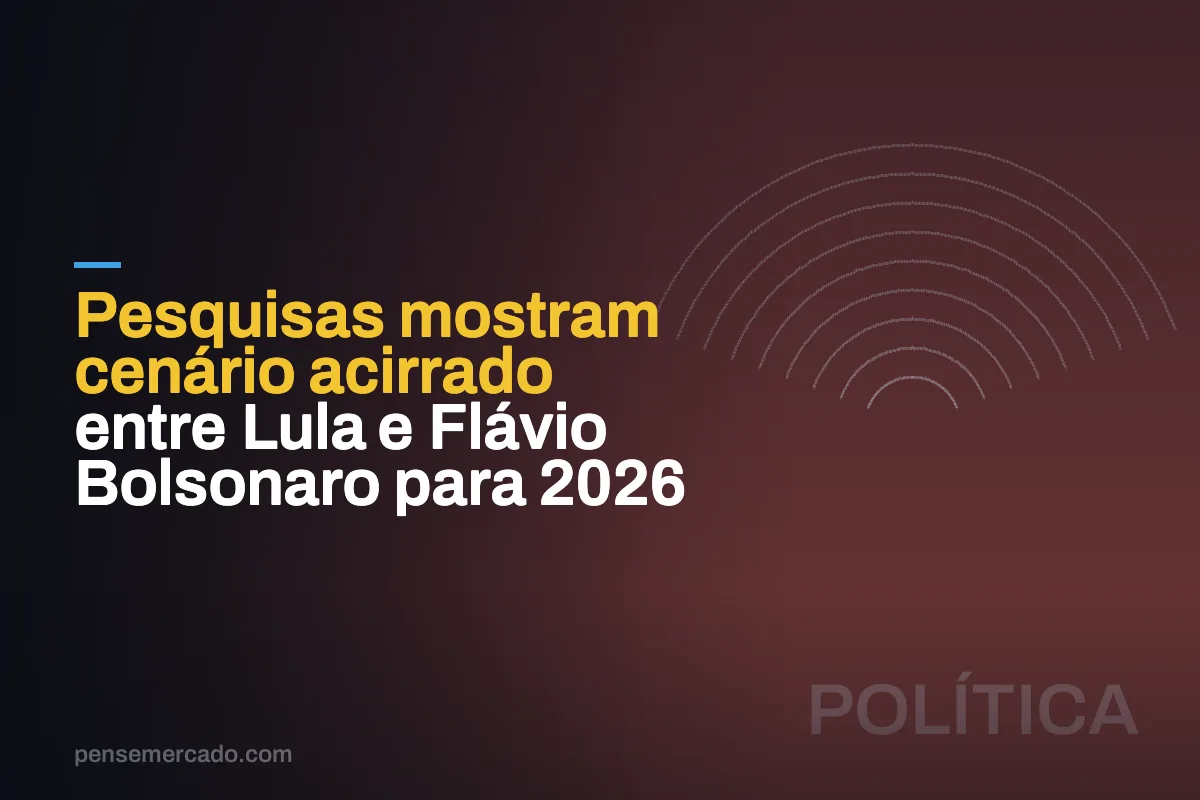 Pesquisas mostram cenário acirrado entre Lula e Flávio Bolsonaro para 2026