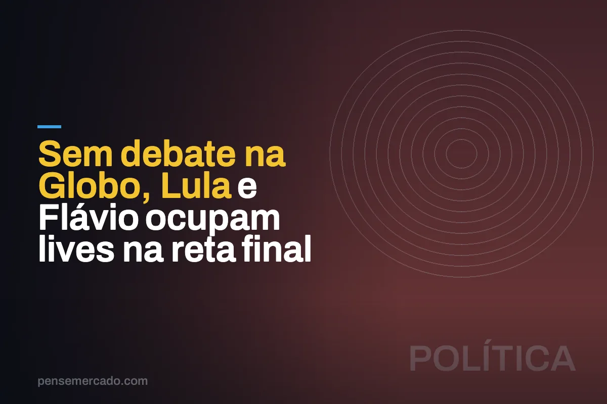 Sem debate na Globo, Lula e Flávio ocupam lives na reta final