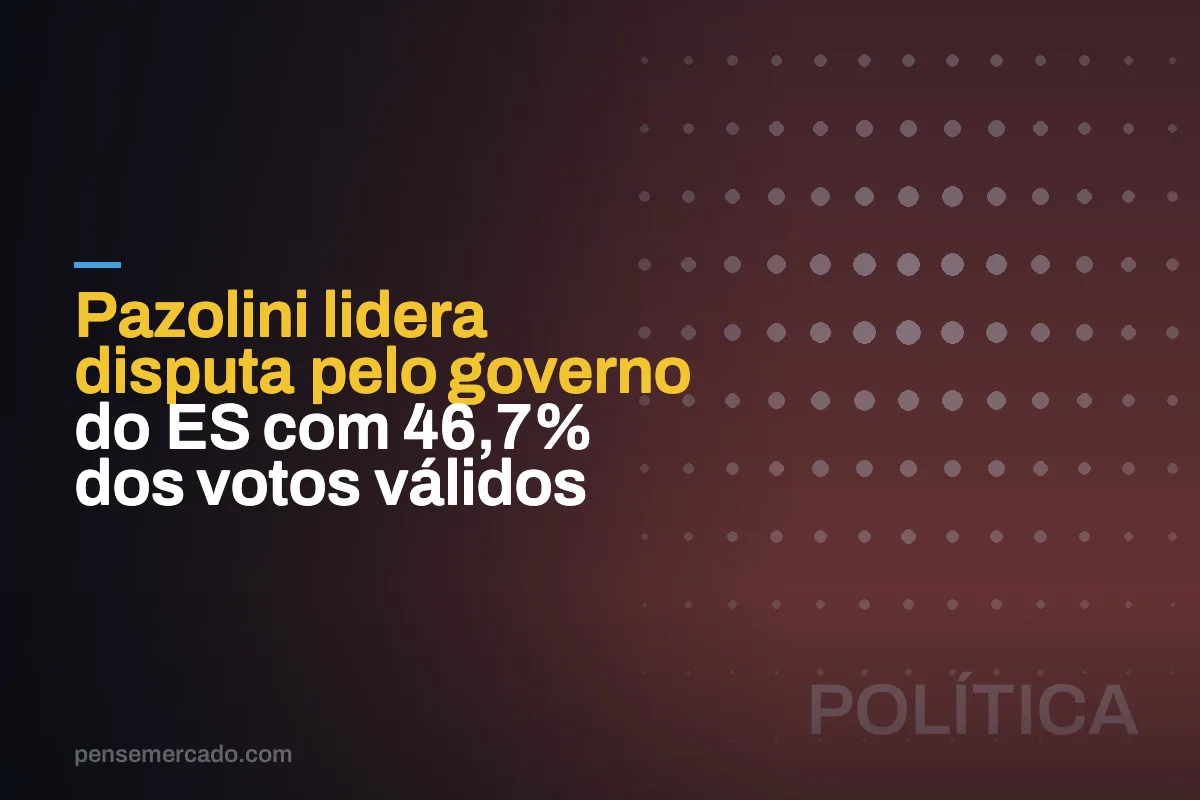 Pazolini lidera disputa pelo governo do ES com 46,7% dos votos válidos