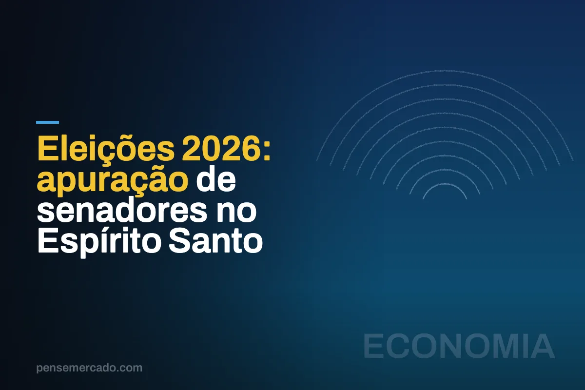 Eleições 2026: apuração de senadores no Espírito Santo