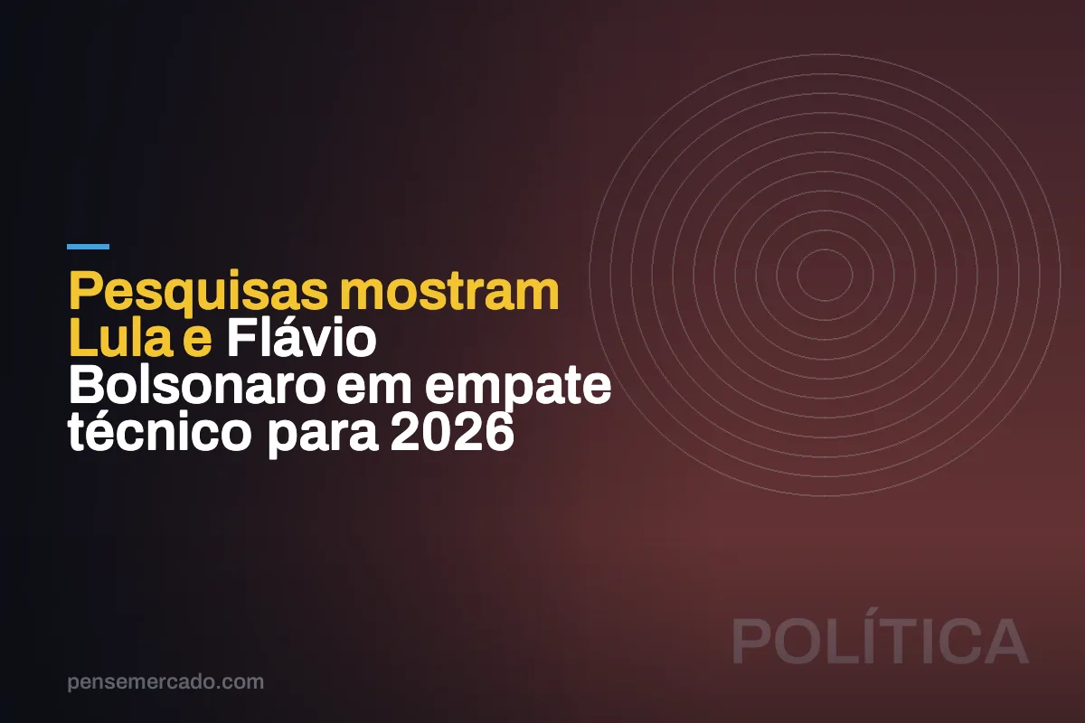 Pesquisas mostram Lula e Flávio Bolsonaro em empate técnico para 2026