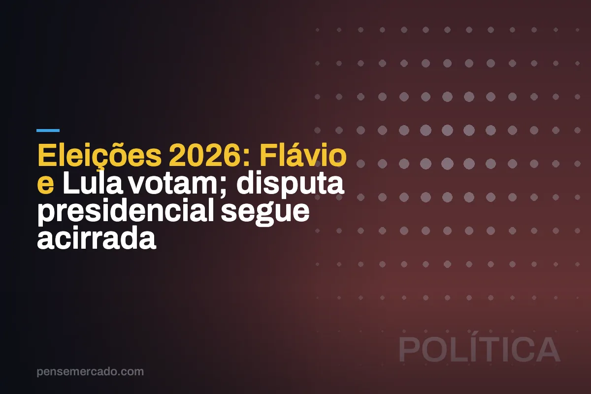 Eleições 2026: Flávio e Lula votam; disputa presidencial segue acirrada