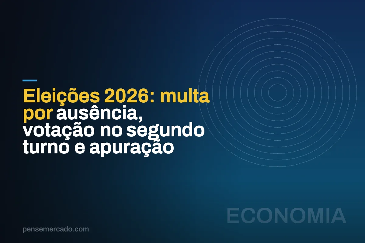 Eleições 2026: multa por ausência, votação no segundo turno e apuração