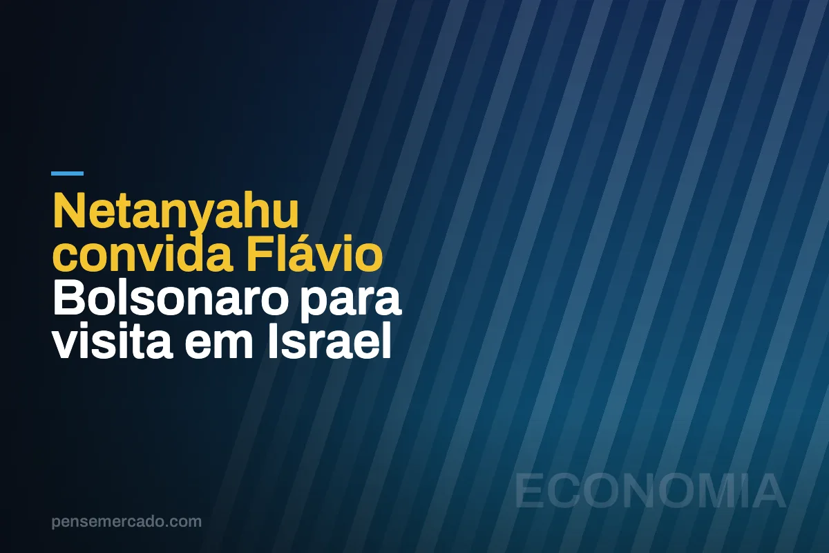 Netanyahu convida Flávio Bolsonaro para visita em Israel