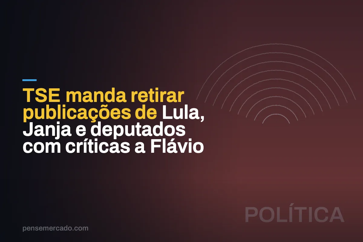 TSE manda retirar publicações de Lula, Janja e deputados com críticas a Flávio