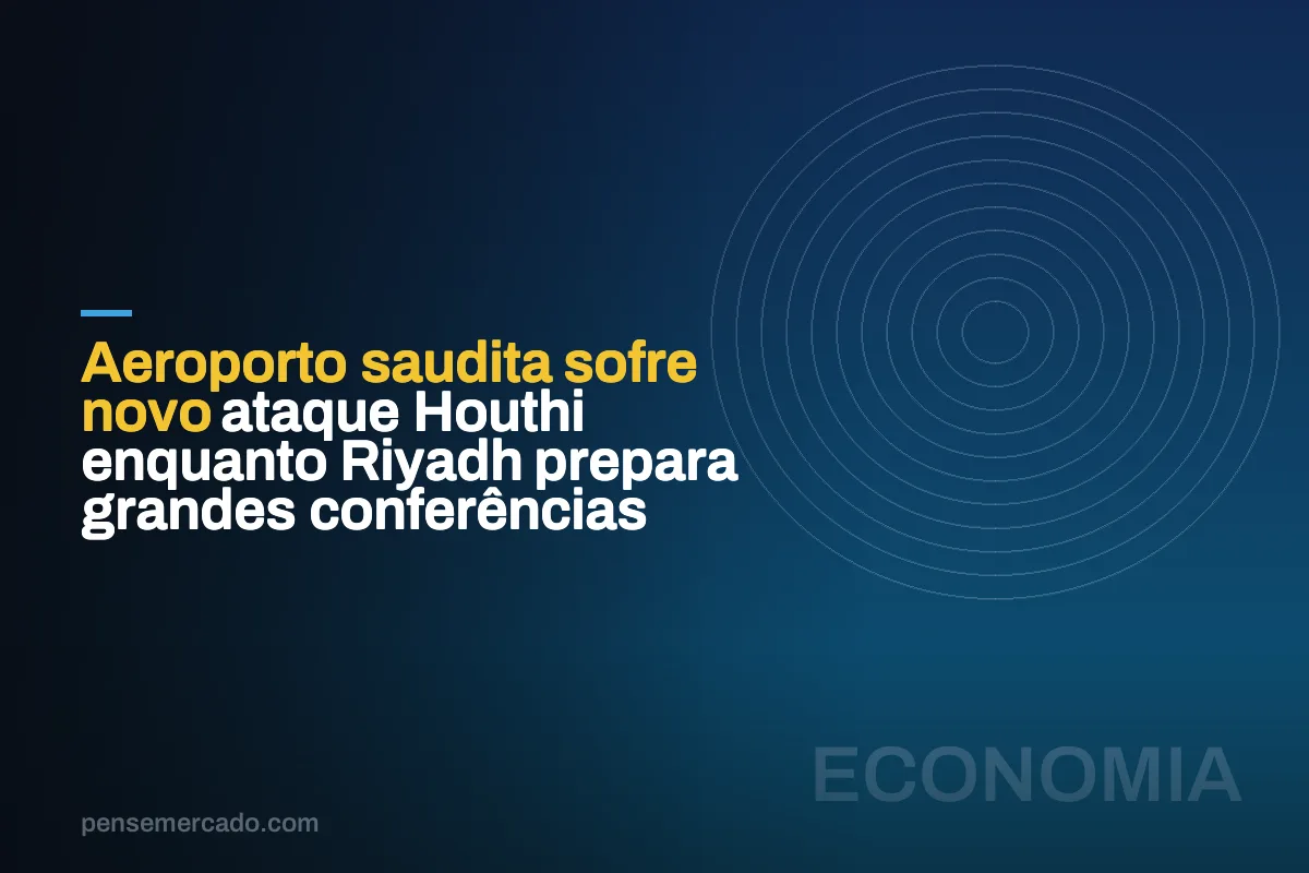 Aeroporto saudita sofre novo ataque Houthi enquanto Riyadh prepara grandes conferências