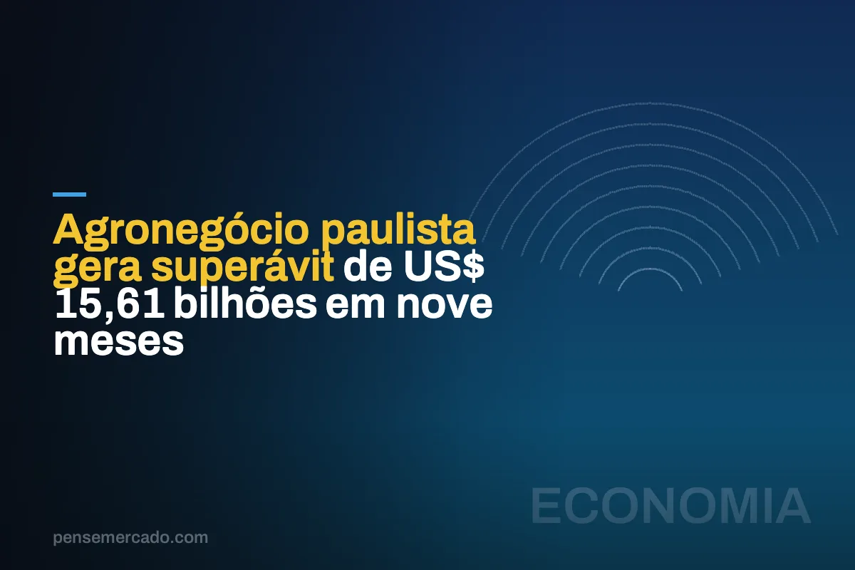 Agronegócio paulista gera superávit de US$ 15,61 bilhões em nove meses