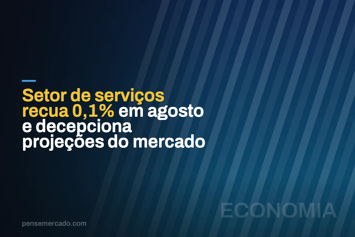 Setor de serviços recua 0,1% em agosto e decepciona projeções do mercado