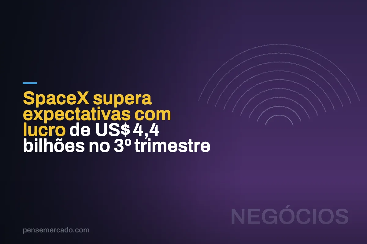 SpaceX supera expectativas com lucro de US$ 4,4 bilhões no 3º trimestre