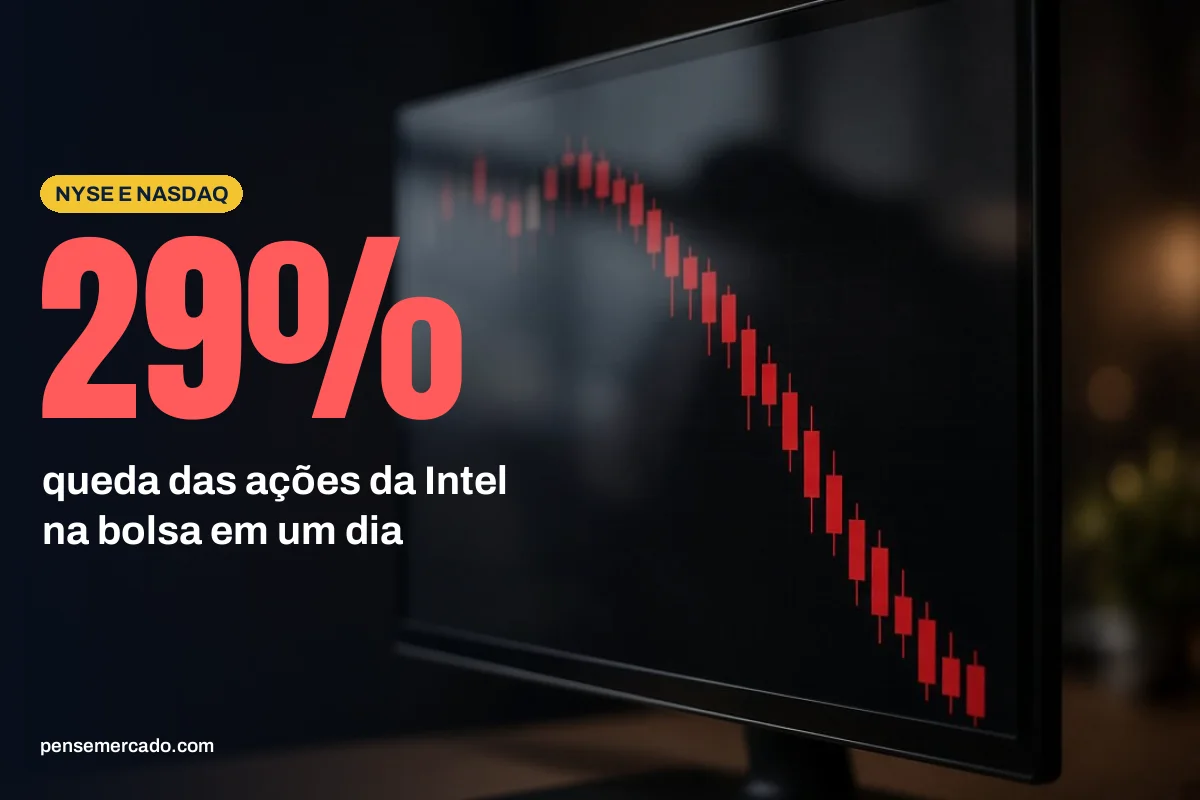 Intel despenca 29% e tem o pior dia na bolsa desde 1974