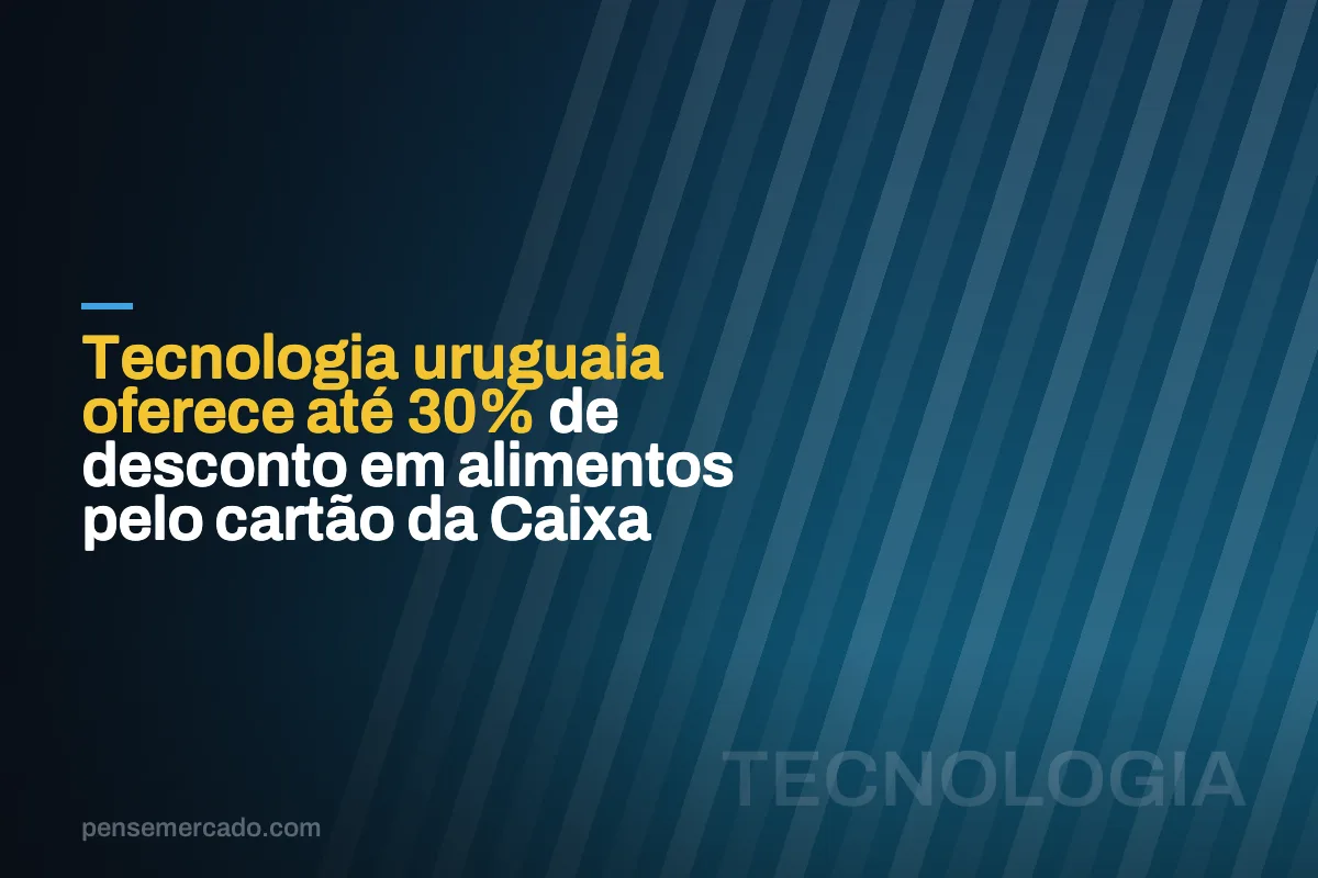 Tecnologia uruguaia oferece até 30% de desconto em alimentos pelo cartão da Caixa