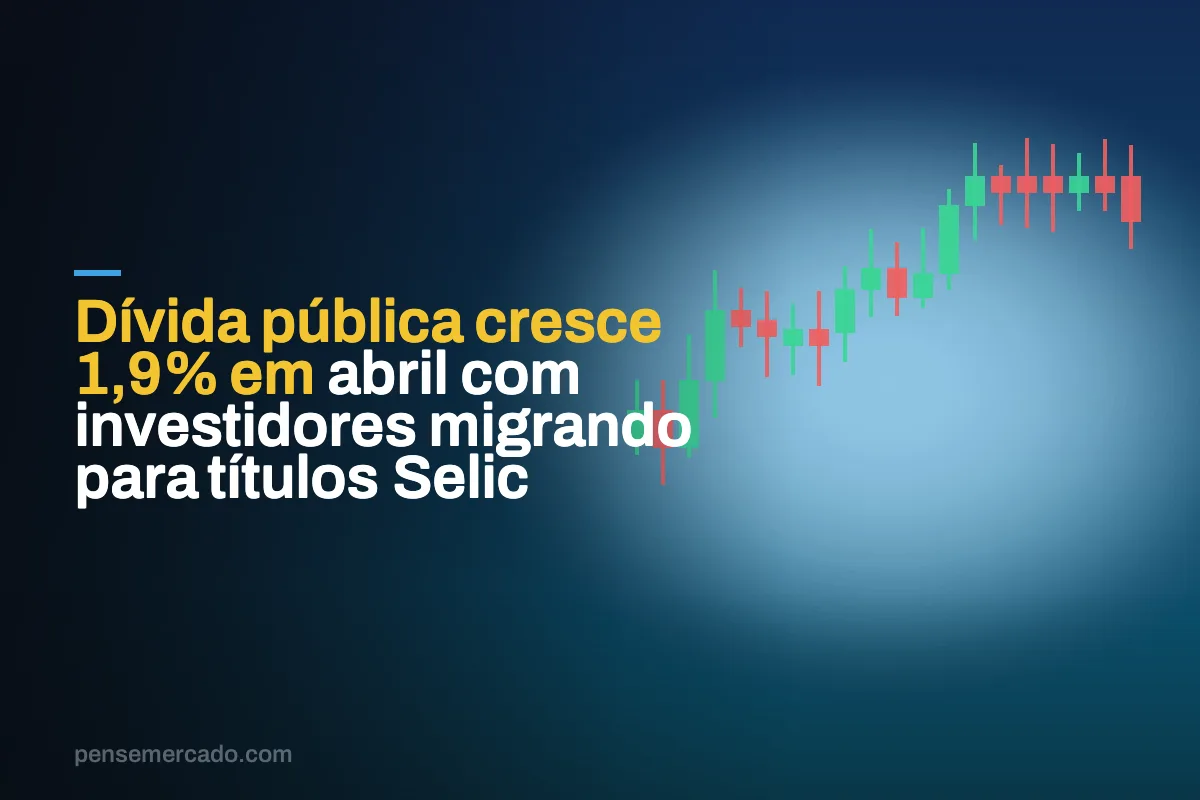 Dívida pública cresce 1,9% em abril com investidores migrando para títulos Selic