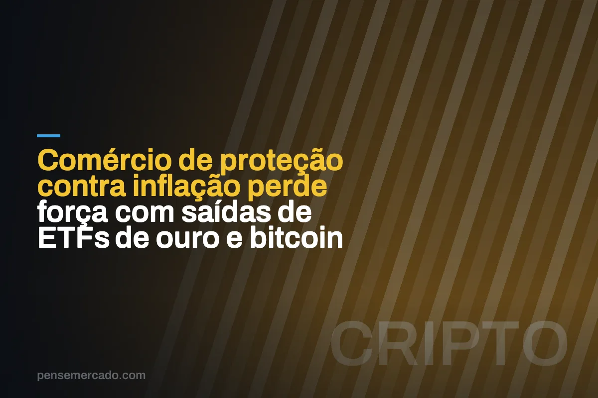 Comércio de proteção contra inflação perde força com saídas de ETFs de ouro e bitcoin