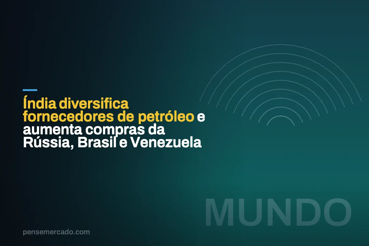 Índia diversifica fornecedores de petróleo e aumenta compras da Rússia, Brasil e Venezuela