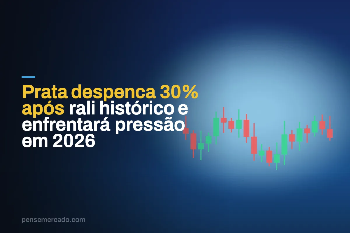 Prata despenca 30% após rali histórico e enfrentará pressão em 2026