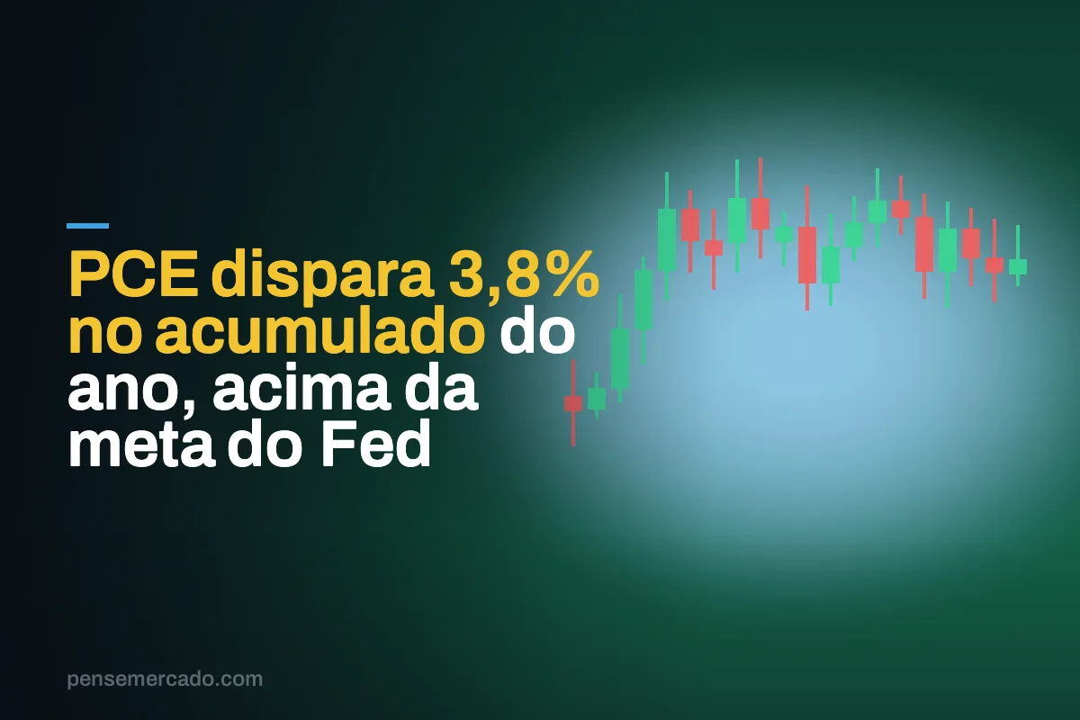 PCE dispara 3,8% no acumulado do ano, acima da meta do Fed