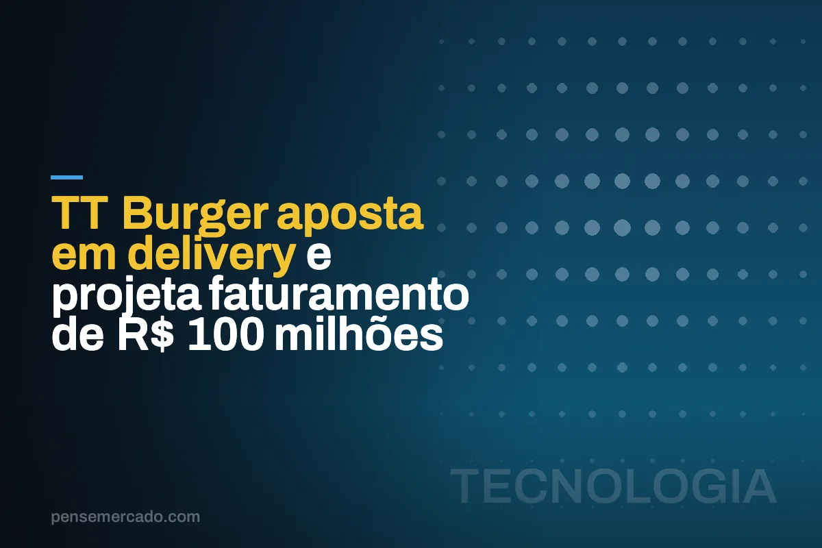 TT Burger aposta em delivery e projeta faturamento de R$ 100 milhões