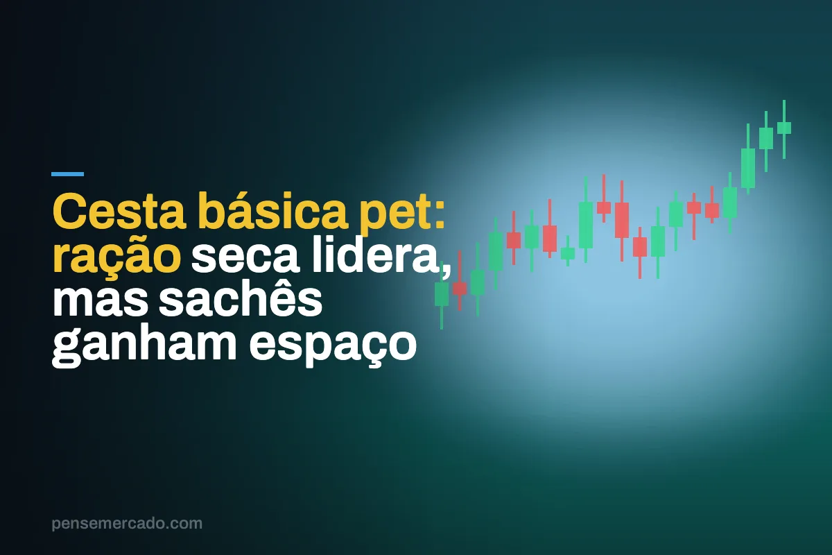 Cesta básica pet: ração seca lidera, mas sachês ganham espaço