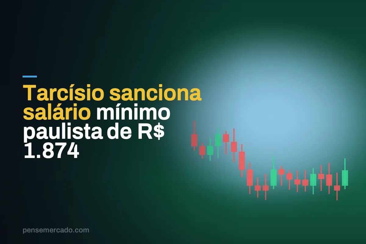 Tarcísio sanciona salário mínimo paulista de R$ 1.874
