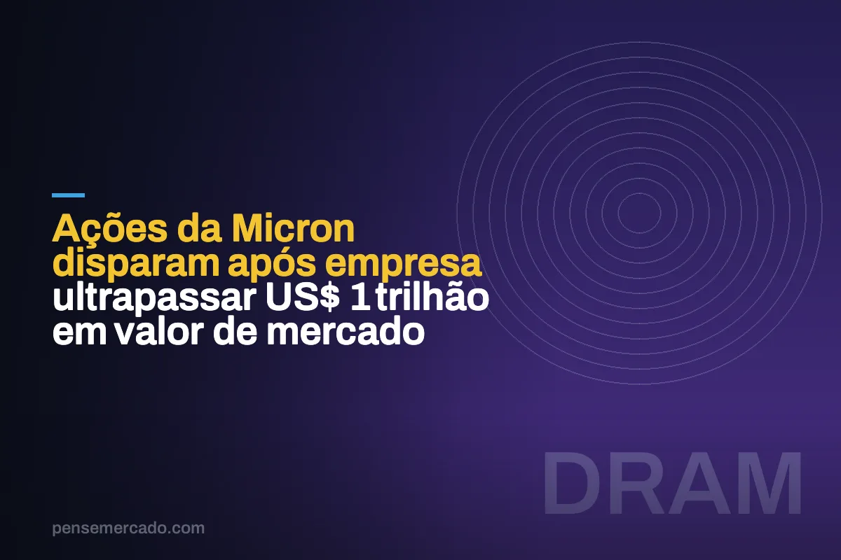 Ações da Micron disparam após empresa ultrapassar US$ 1 trilhão em valor de mercado