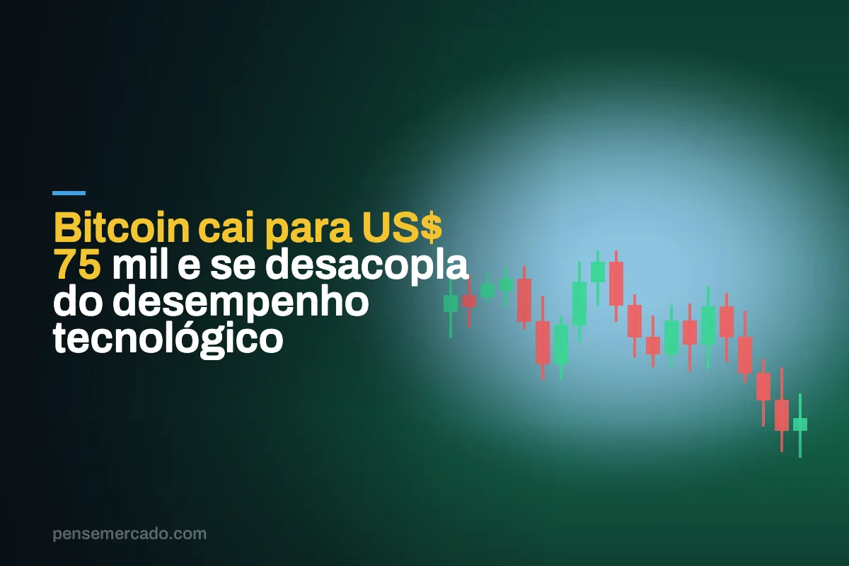 Bitcoin cai para US$ 75 mil e se desacopla do desempenho tecnológico