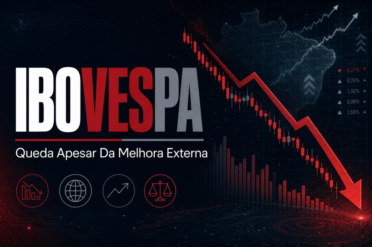 Ibovespa fecha em queda de 0,39% apesar de melhora no cenário externo